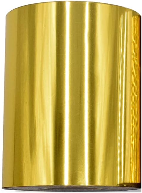 Gold Hot Foil Stamping Paper 3" x 400ft for Leather Bronzing Machine PU Heat Transfer Anodized Gilded Paper (3 inch Width, Gold)