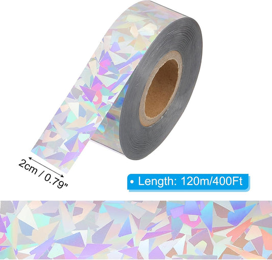 PATIKIL 0.79"x400Ft Hot Stamping Foil Paper, Heat Transfer Hot Stamping Paper Foil Roll for Leather DIY Logo Decor Craft Gift Package Scrapbook Card, Silver Style 6