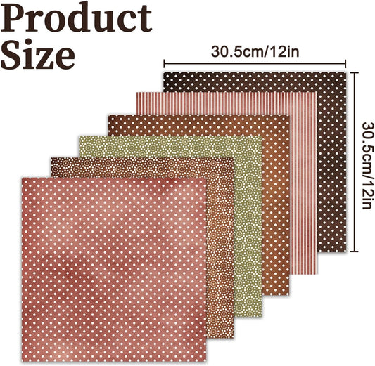 12×12 Scrapbook Paper, 24 Sheets Double-Sided Dot Patterned Paper (Earthy)