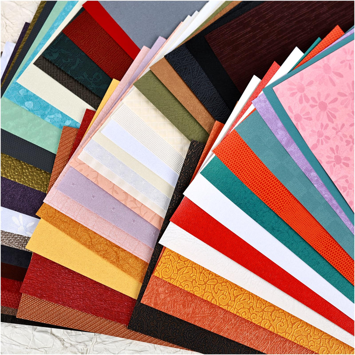 20 Sheets Scrapbook Paper A5 Size Textured Papers, White Mulberry Art Paper Craft Materials for DIY Card Making, Collage, Decoupage, Junk Journaling Supplies
