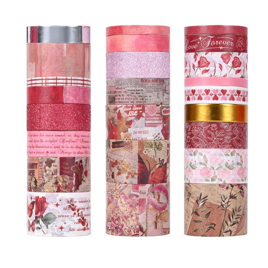 24 Rolls Washi Tape Set,Decorative Tape(Romantic Eternal Series)