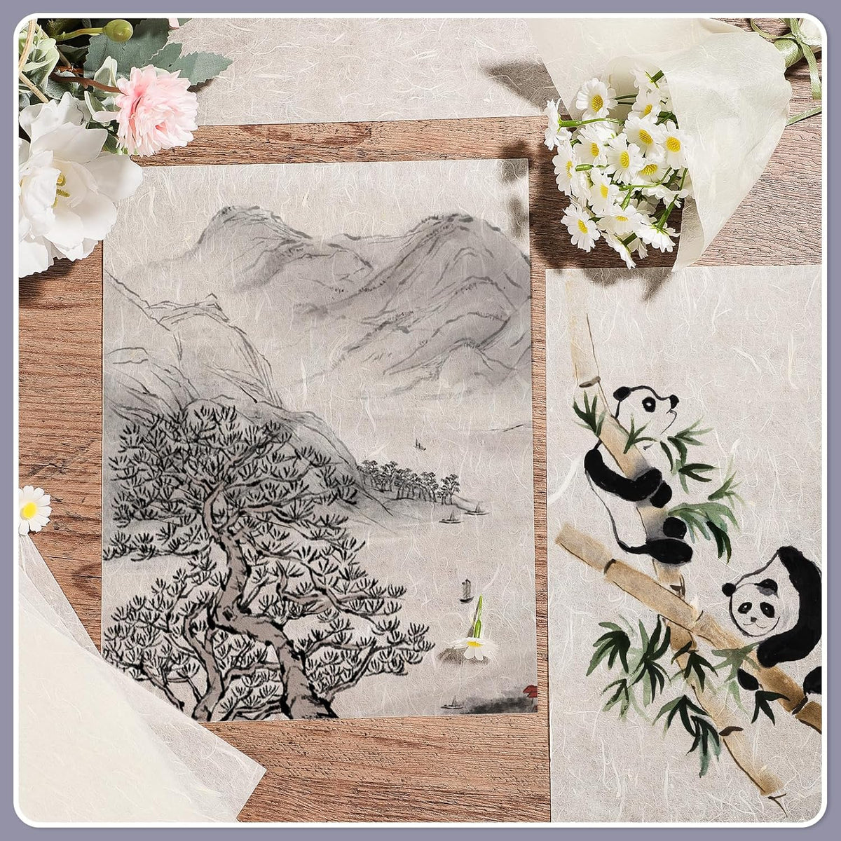 60 Sheets Mulberry Rice Paper, 8.5 x 11 Inch, Cream