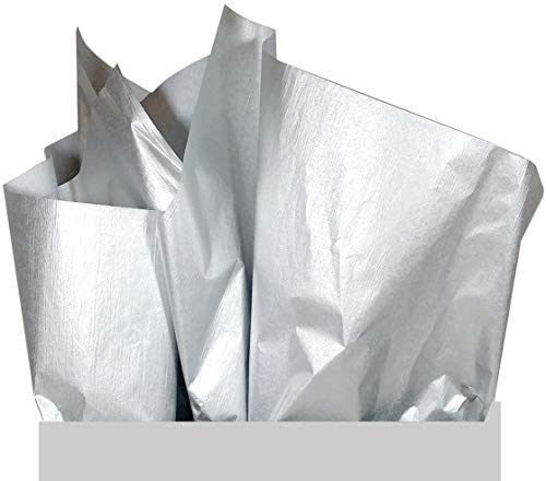 UNIQOOO 100 Sheets Metallic Gold Foil Tissue Paper Bulk, Recyclable Durable for Gift Bags Box Gift Wrapping DIY Craft, Wedding Birthday Party Favor Decor, Shredded Filler, Pinata, 20X14in