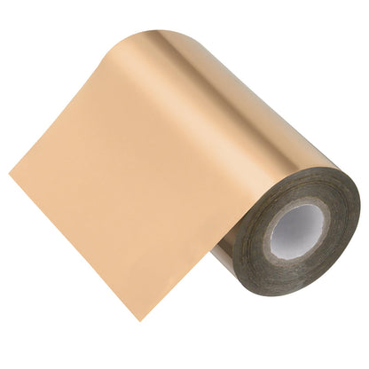PATIKIL 2"x400Ft Hot Stamping Foil Paper, Heat Transfer Hot Stamping Paper Foil Roll for Leather DIY Logo Decor Craft Gift Package Scrapbook Card, Light Gold