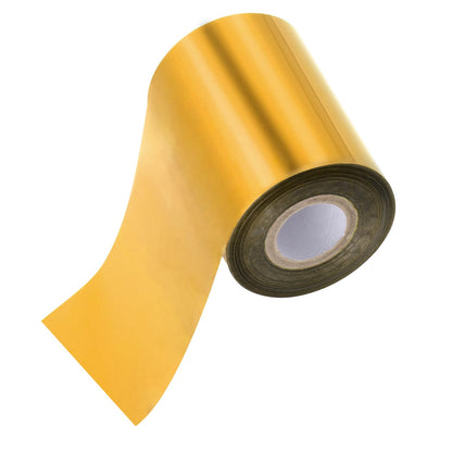 PATIKIL 2"x400Ft Hot Stamping Foil Paper, Heat Transfer Hot Stamping Paper Foil Roll for Leather DIY Logo Decor Craft Gift Package Scrapbook Card, Light Gold