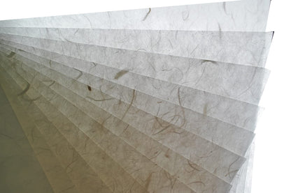 White Mulberry Paper Sheets Origami Design Craft Hand Made Art Tissue Washi Suppliers Card Making Glass Decoupage (8.5 x 11.0in) (25 sheets)