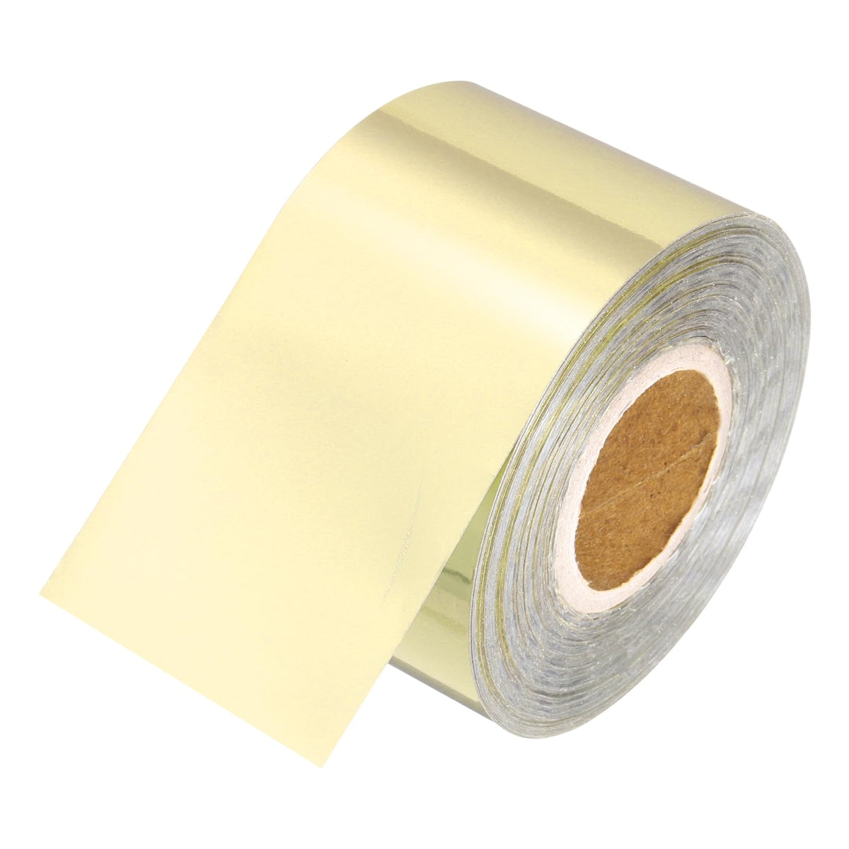 PATIKIL 2"x400Ft Hot Stamping Foil Paper, Heat Transfer Hot Stamping Paper Foil Roll for Leather DIY Logo Decor Craft Gift Package Scrapbook Card, Light Gold