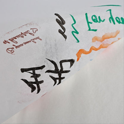 100 Sheets Luminous White Gampi Rice Paper, 9.4 x 15.7”, Handmade Translucent Cicada Wing Art Paper, Strong & Smooth Thin Fiber for Botanical Tracing, Calligraphy, Decoupage and Wedding Crafts