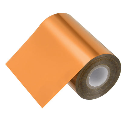 PATIKIL 2"x400Ft Hot Stamping Foil Paper, Heat Transfer Hot Stamping Paper Foil Roll for Leather DIY Logo Decor Craft Gift Package Scrapbook Card, Light Gold