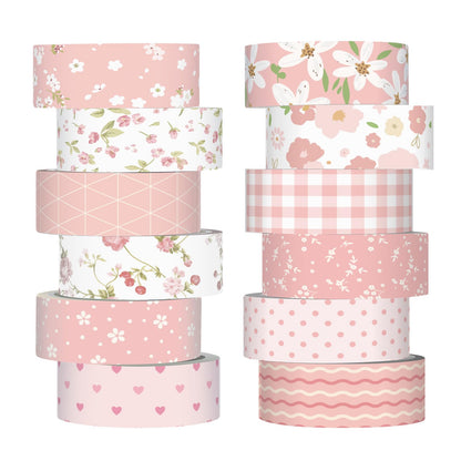 12 Rolls Floral Washi Tape Set,Earthy Tones,William Morris