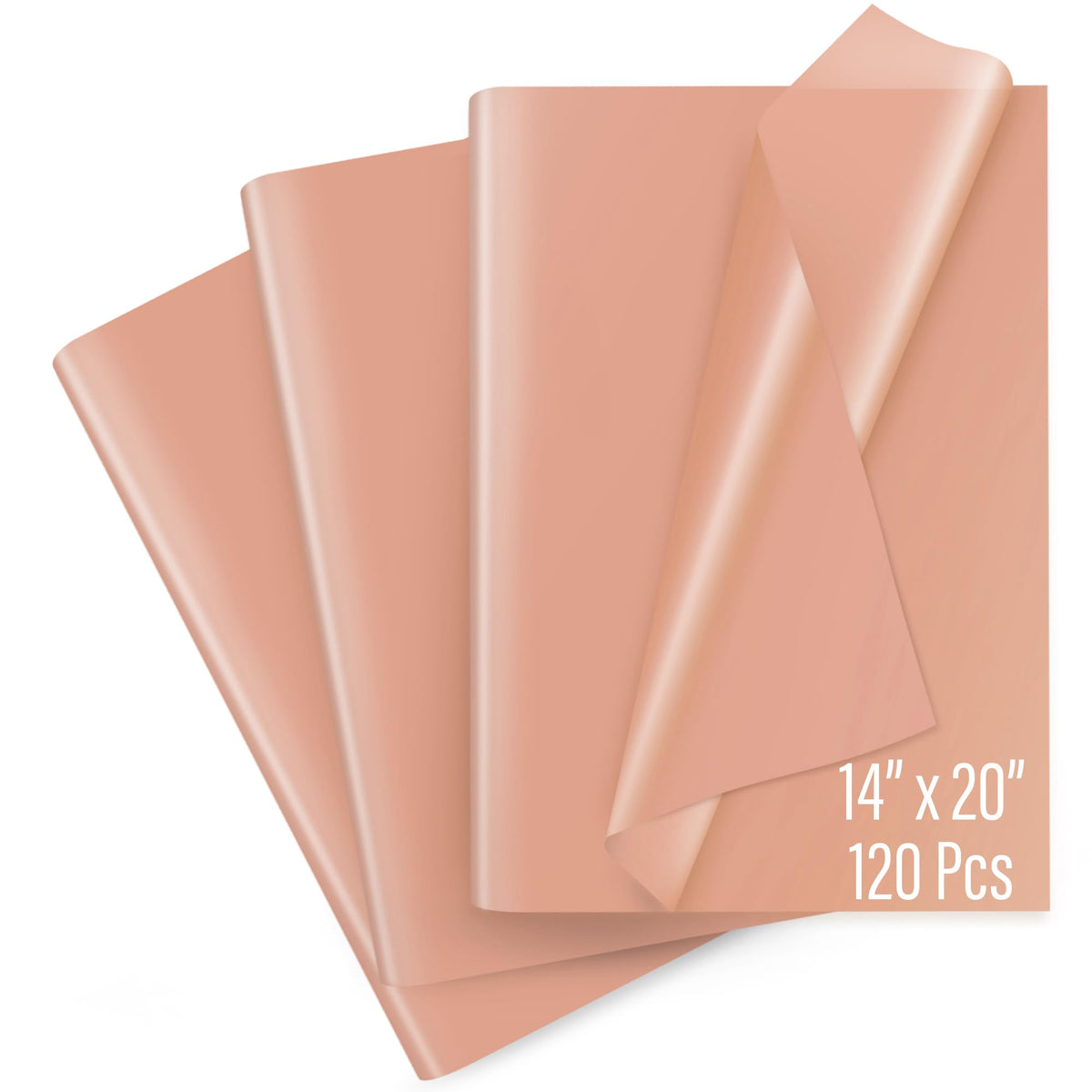 SANZIX 120 Sheets Metallic Gold Tissue Paper for Gift Bags 14"x20"