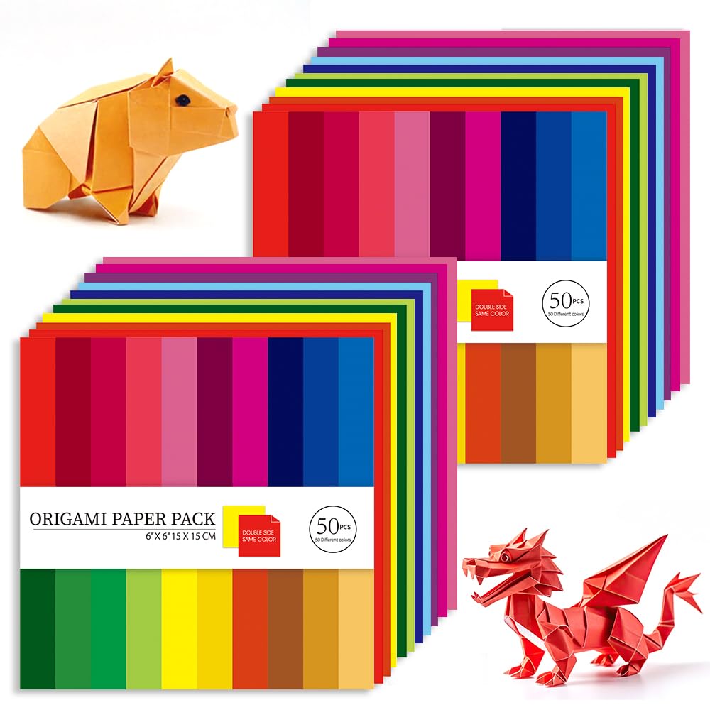 10 Different Packs Full Collection Origami Paper, 6-Inch Double Sided Color