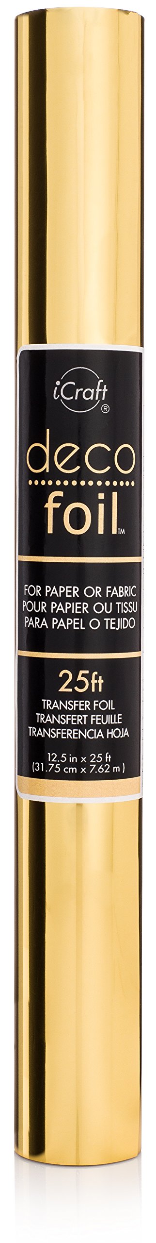 iCraft Deco Foil Value Roll, 12.5 inches x 25 feet, (Gold)
