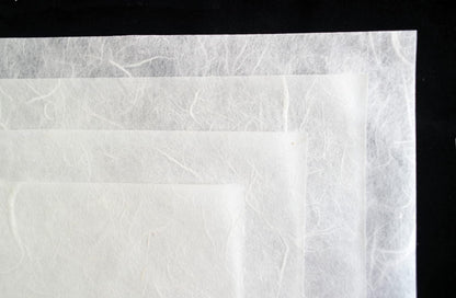 White Mulberry Paper Sheets Origami Design Craft Hand Made Art Tissue Washi Suppliers Card Making Glass Decoupage (8.5 x 11.0in) (25 sheets)
