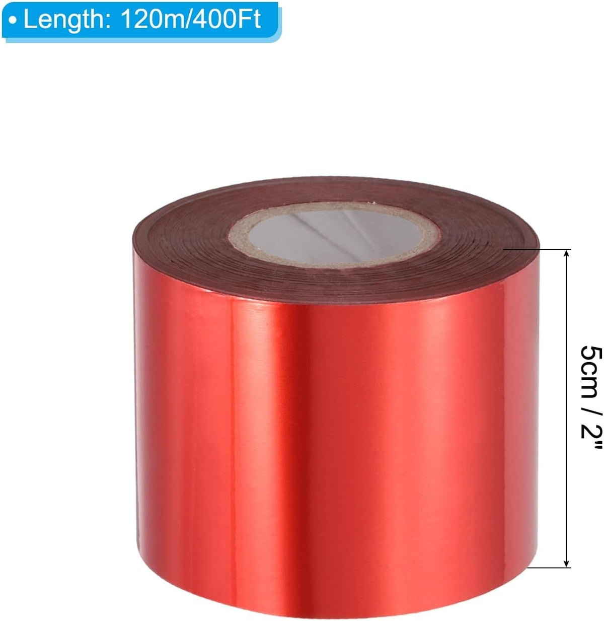 PATIKIL 2"x400Ft Hot Stamping Foil Paper,Heat Transfer Hot Stamping Paper Foil Roll for Leather DIY Logo Decor Craft Card Package Scrapbook,Matt Red
