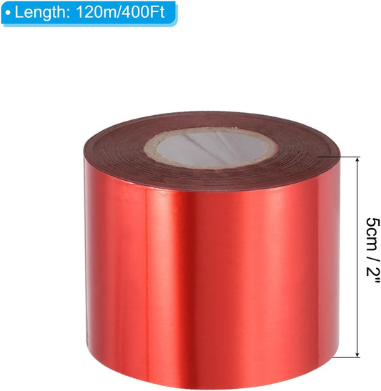 PATIKIL 2"x400Ft Hot Stamping Foil Paper,Heat Transfer Hot Stamping Paper Foil Roll for Leather DIY Logo Decor Craft Card Package Scrapbook,Matt Red