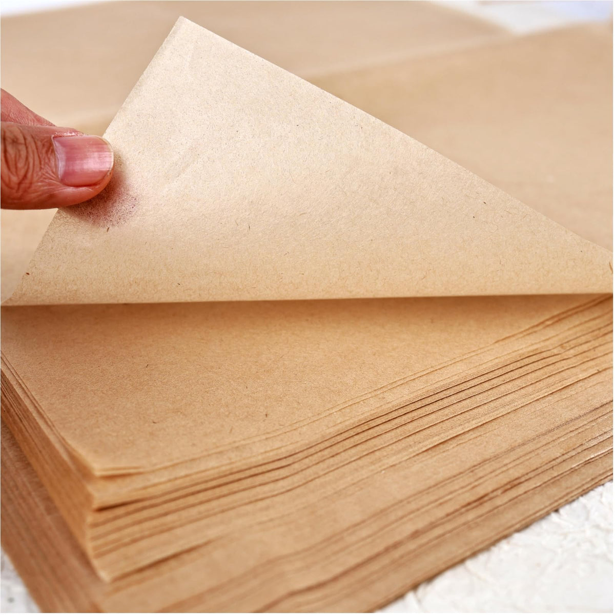 100 Sheets Luminous White Gampi Rice Paper, 9.4 x 15.7”, Handmade Translucent Cicada Wing Art Paper, Strong & Smooth Thin Fiber for Botanical Tracing, Calligraphy, Decoupage and Wedding Crafts