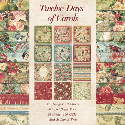 6x6" Cardstock Single Sided Scrapbooking,Craft Decorative Scrap Book Paper