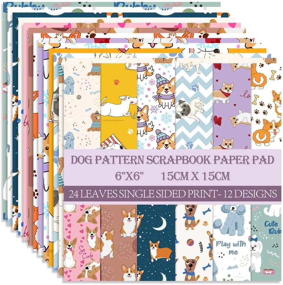 6x6" Cardstock Single Sided Scrapbooking,Craft Decorative Scrap Book Paper