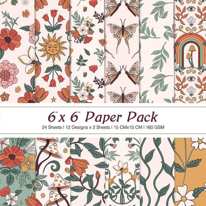 6x6" Cardstock Single Sided Scrapbooking,Craft Decorative Scrap Book Paper