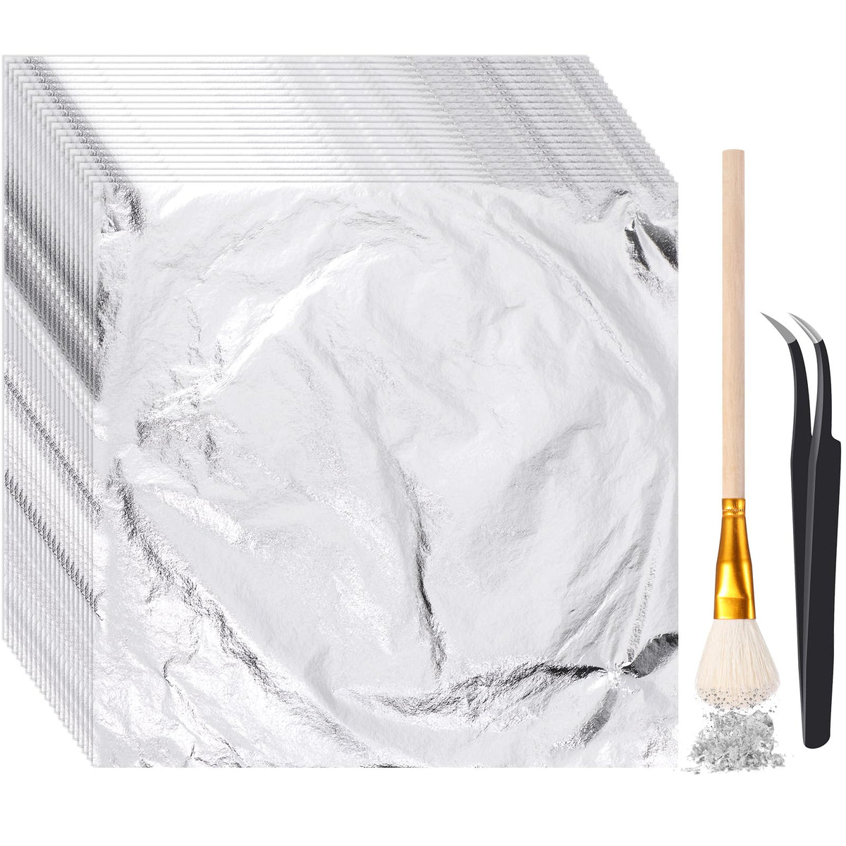Cunhill Gold Leaf Sheets for Art, 200 Pcs, Gold