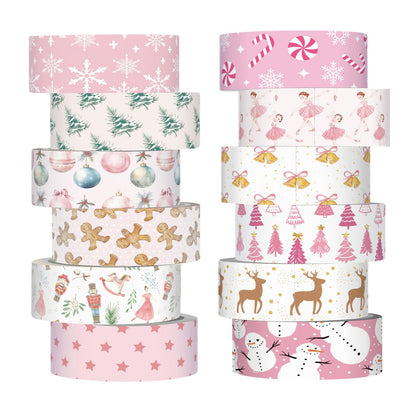 12 Rolls Floral Washi Tape Set,Earthy Tones,William Morris