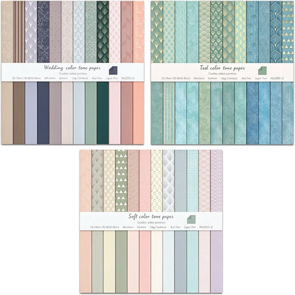 72 Pcs Scrapbook Paper 12x12 Inch Vintage Floral