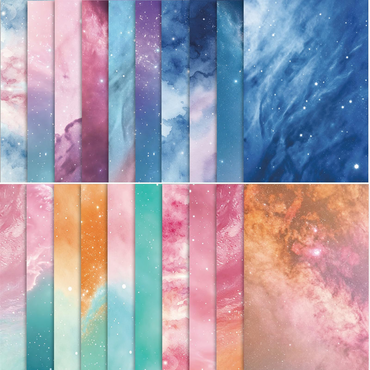 Scrapbook Paper, 60 Sheets, Double-Sided Floral, 5.5 x 8.3 in