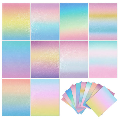 Gersoniel 40 Sheets Watercolor Shimmer 8.5x11'' Scrapbook Decorative Paper