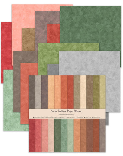 24 Sheets Scrapbook Paper 12" Double-Sided Photo Backdrop Bohemian Patterned (Floral Design K)