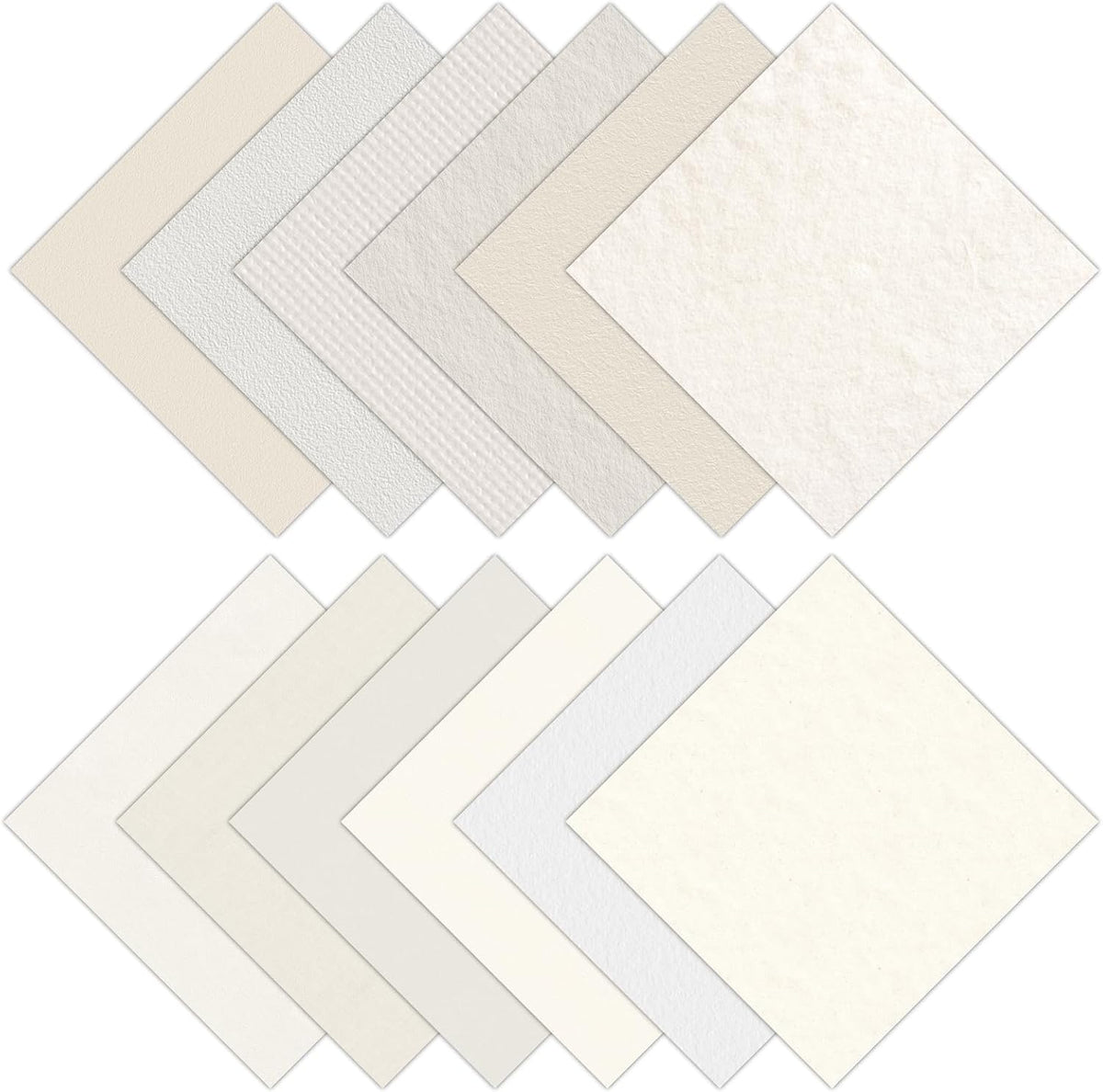 24 Sheets White Watercolor Texture Scrapbook Paper Pad, 6x6 inch Heavyweight 160GSM Single-Sided Paper, Smooth Matte Artisan Paper for Card Making, Journaling, Photo Album, DIY Crafts