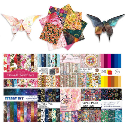 10 Different Packs Full Collection Origami Paper, 6-Inch Double Sided Color