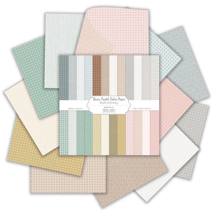 12×12 Scrapbook Paper, 24 Sheets Double-Sided Dot Patterned Paper (Earthy)