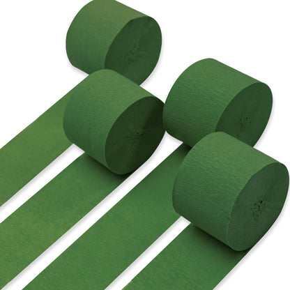 PartyWoo Gold Crepe Paper Streamers 4pcs 328 FT Gold Streamers