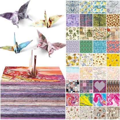 6x6" Origami Paper,50Sheets Double Sided Colored Paper,Square Craft Paper