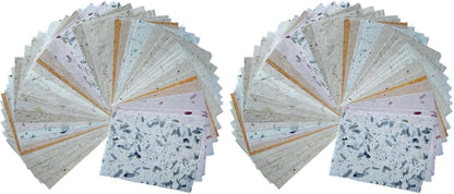 White Color A5 50 Sheets Natural Fiber Mulberry Tree Mulberry Paper Sheets Art Tissue Washi Paper Design Craft Art Origami Suppliers Card Making 8.3" x 5.8". (White, A5)