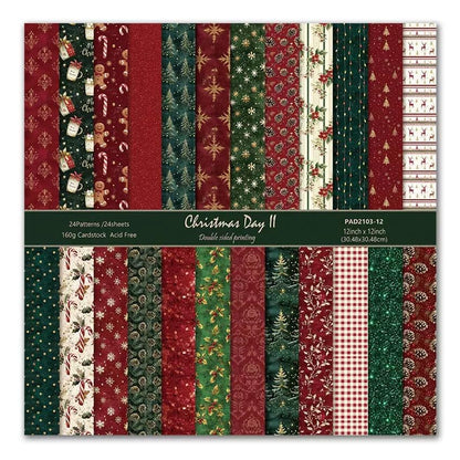 Galaxy Scrapbook Paper Starry Sky Patterned Paper 12×12-24 Sheets Double-Sided CardStock Journaling Planner Papers for Holiday Cardmaking DIY Origami Decorative Craft Papers.