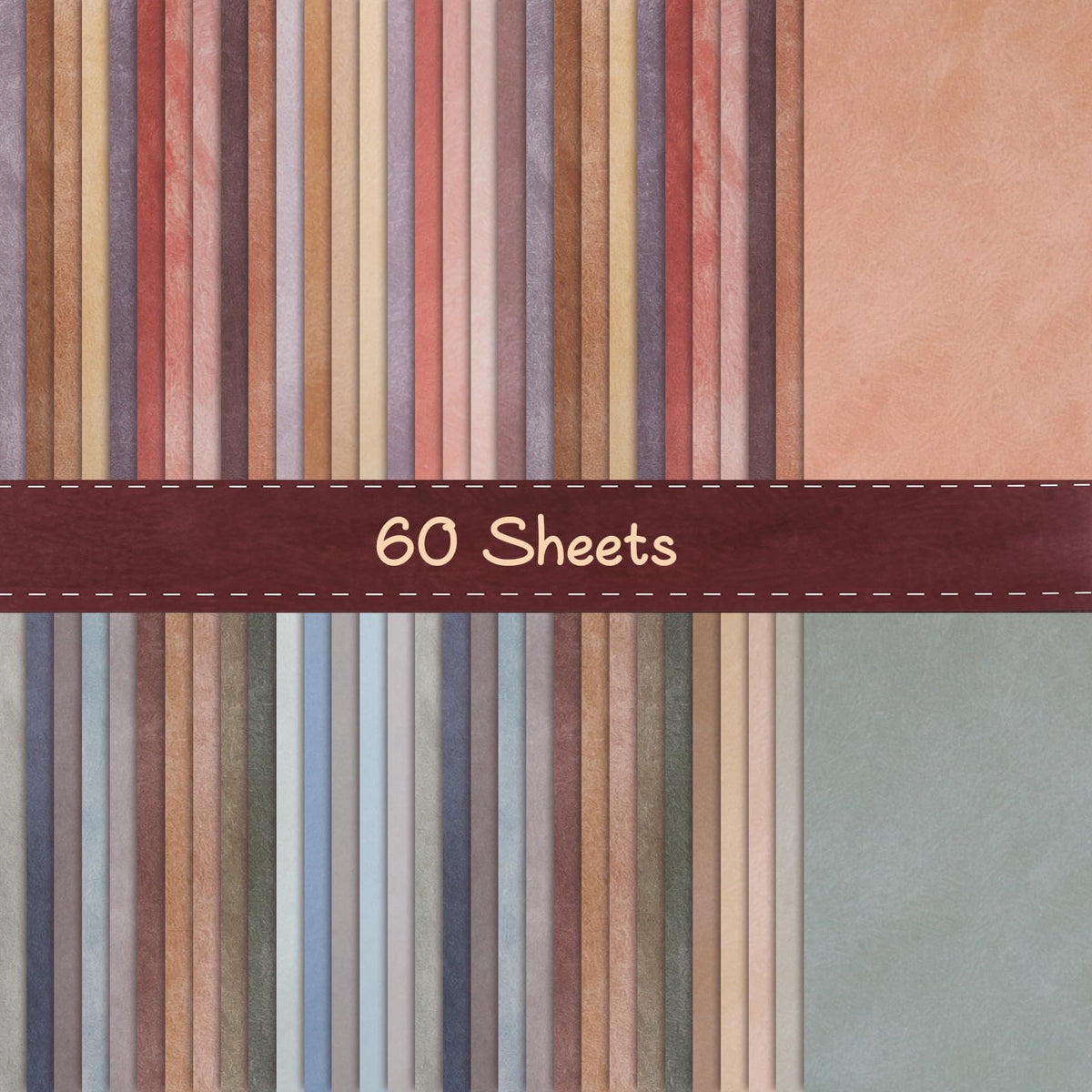 Scrapbook Paper Pad, 60 Sheets, 5.5 x 8.3 in, Double-Sided