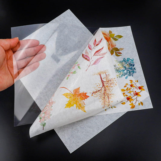 Printable Washi Sticker Paper for Inkjet & Laser Printer - 25 Sheets 8.5"x11" Full Sheet - Ultra Thin Semi-Transparent Matte Sticker Paper for Scrapbooking, Bullet Journal, DIY Vintage Decals