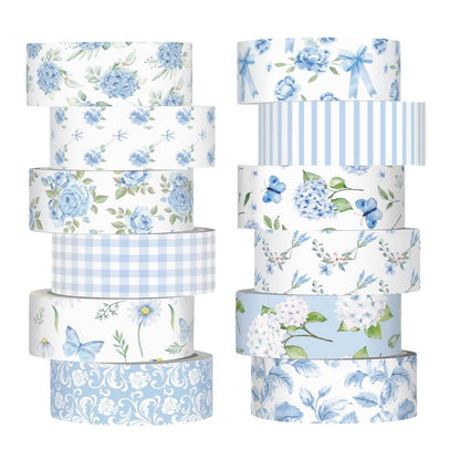 12 Rolls Floral Washi Tape Set,Earthy Tones,William Morris