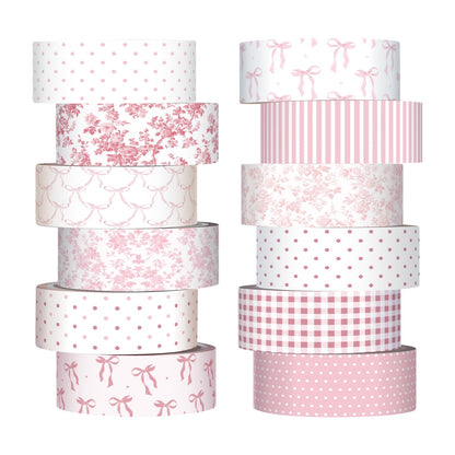 12 Rolls Floral Washi Tape Set,Earthy Tones,William Morris
