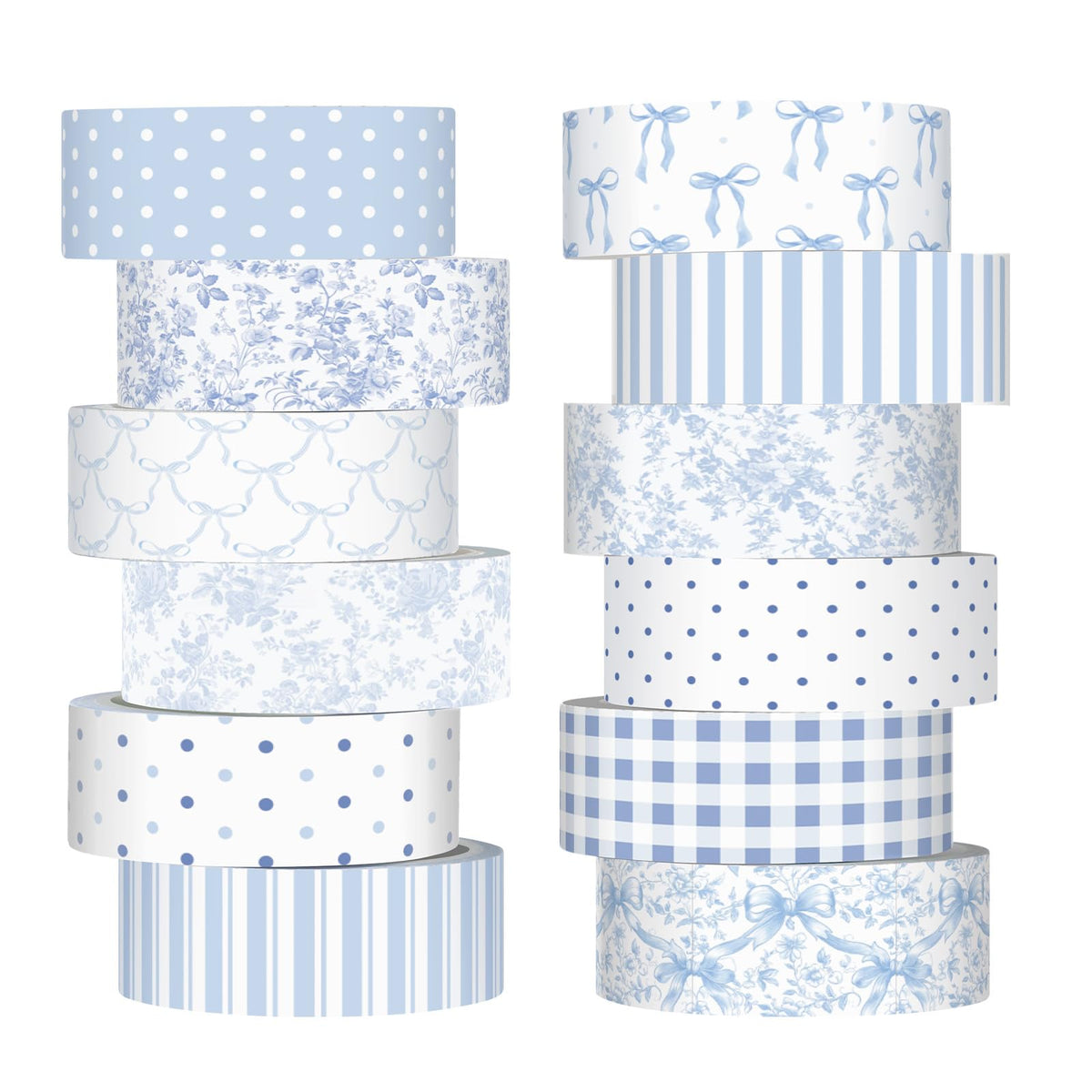 12 Rolls Floral Washi Tape Set,Earthy Tones,William Morris
