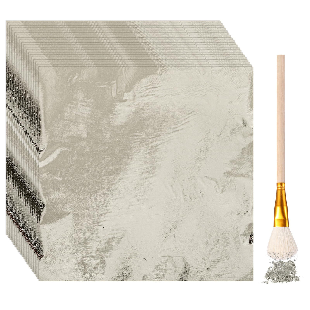 Cunhill 100 Pcs Gold Leaf Sheets for Art Foil Sheets,Gold
