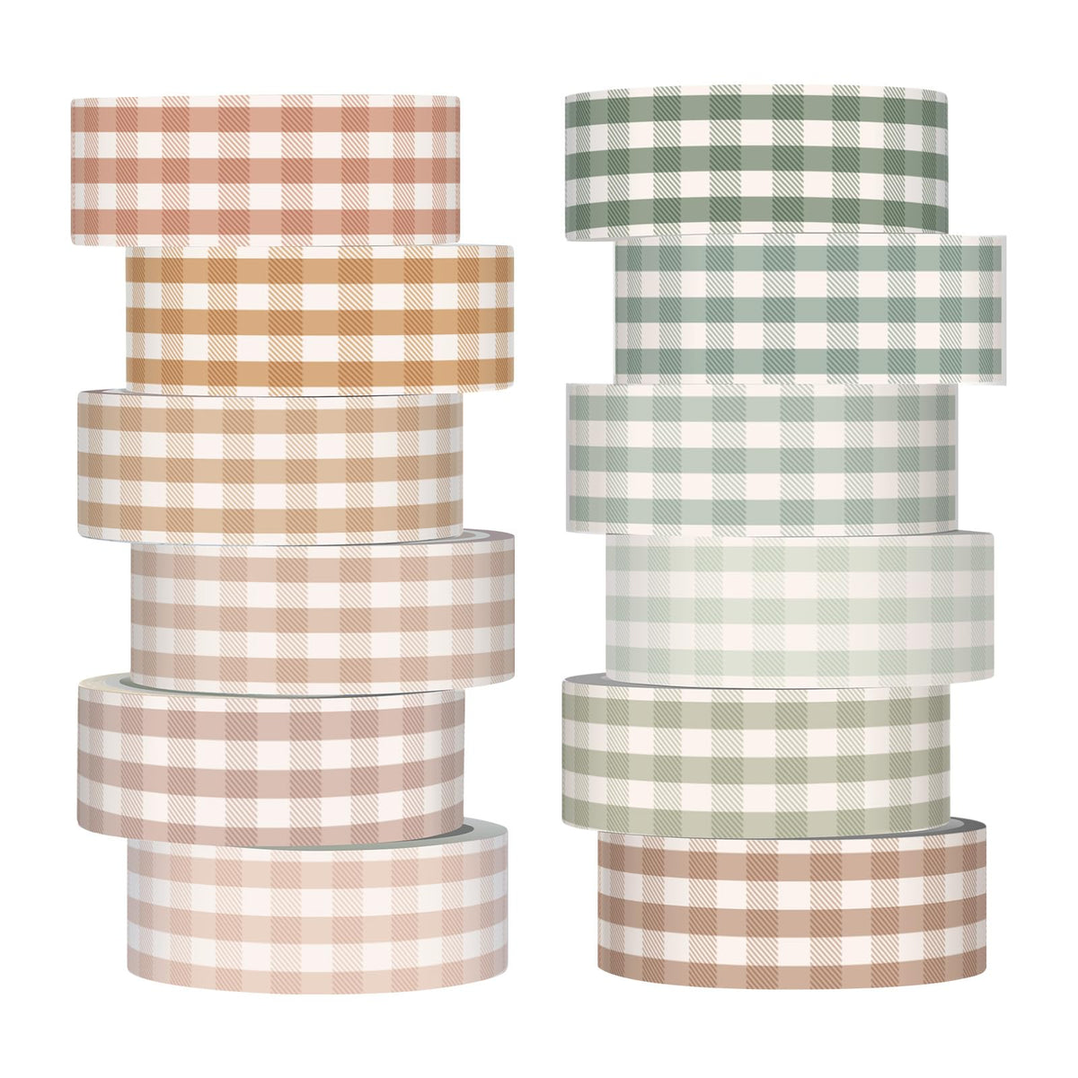 12 Rolls Floral Washi Tape Set,Earthy Tones,William Morris