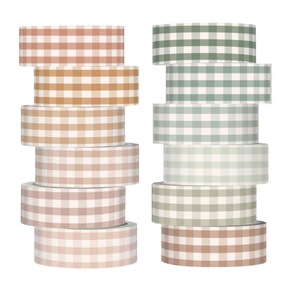 12 Rolls Floral Washi Tape Set,Earthy Tones,William Morris