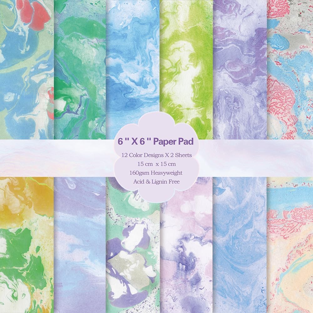 6x6" Cardstock Single Sided Scrapbooking,Craft Decorative Scrap Book Paper