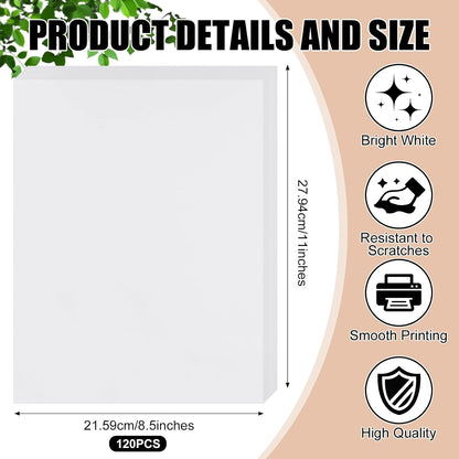 Feifeiya 120 Pcs Washi Paper Sticker, 8.5 x 11 Inches