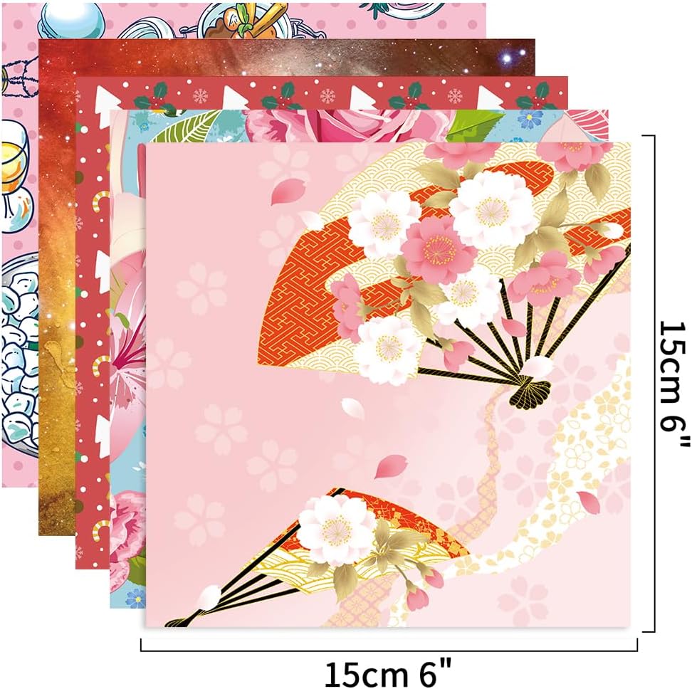 10 Different Packs Full Collection Origami Paper, 6-Inch Double Sided Color