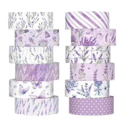 12 Rolls Floral Washi Tape Set,Earthy Tones,William Morris