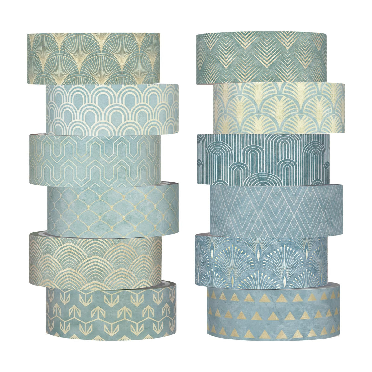 12 Rolls Floral Washi Tape Set,Earthy Tones,William Morris